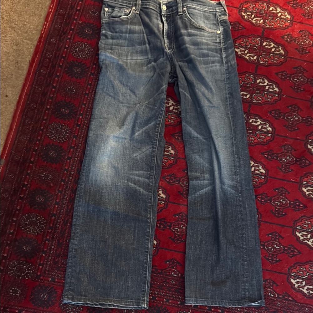 7 For All Mankind Blue Boot Cut Jeans